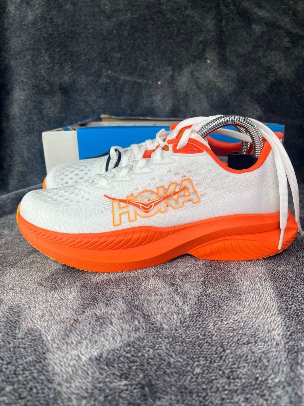 HOKA Mach 6 Womens Size 7 White Neon Citrus Running Shoes 1147810 New